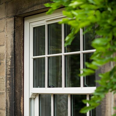 Synseal uPVC Vertical Sliders with Georgian Bars