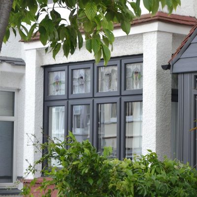 Grey Casement Windows by Climatec uPVC