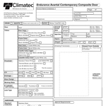 Contemporary Composite Doors - Avantal - Order Form